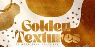 Creativemarket - Gold Foil Glitter Paper Vol.2