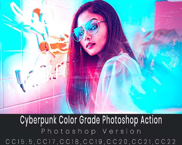 Cyberpunk Color Grade Action