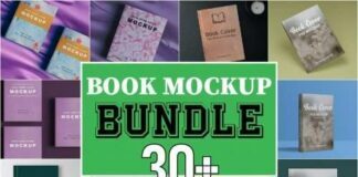 Luxury Book Cover Mockup Bundle V1