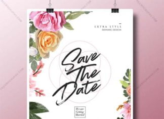 Modern Romantic Save The Date Wedding Invitation Templates