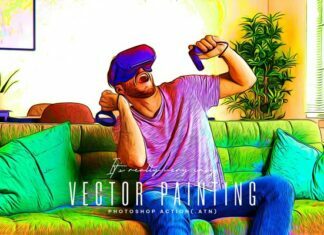 Vector Painting Deep Photoshop Action Free Download