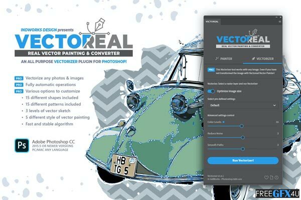 Vectoreal - Real Vector Painting & Converter Photoshop Plugin