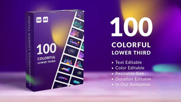 Videohive - 100 Colorful Lower Thirds For After Effects