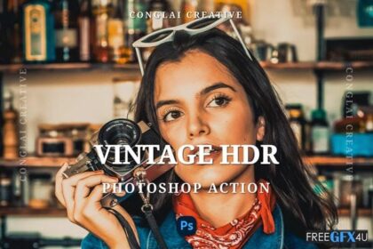 Vintage HDR Photoshop Action Free Download