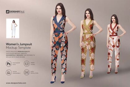 Women’s Jumpsuit Mockup Free Download