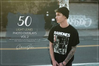 50 Light Leaks Photo Overlays Vol 2