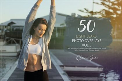 50 Light Leaks Photo Overlays - Vol. 3