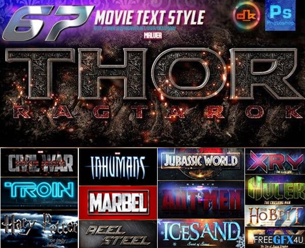 67 Movie Text Style Bundle Free Download 67 Movie Text Style Bundle