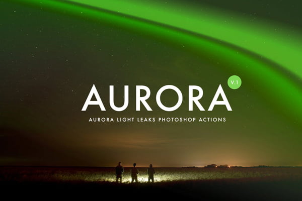 Aurora Light Photoshop Actions