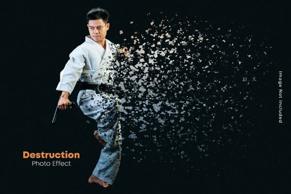 Destruction Photo Effect PSD Mockup Free Download Destruction Photo Effect PSD Mockup