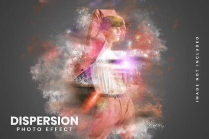 Dispersion Photo Effect Mockup