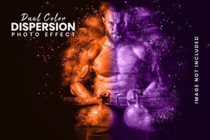 Dual Color Dispersion Photo Effects PSD Templates