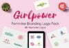 Creativemarket - GIRLPOWER Feminine Branding Logo Set