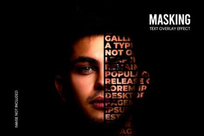Maskin Text Overlay Effect PSD Mockup
