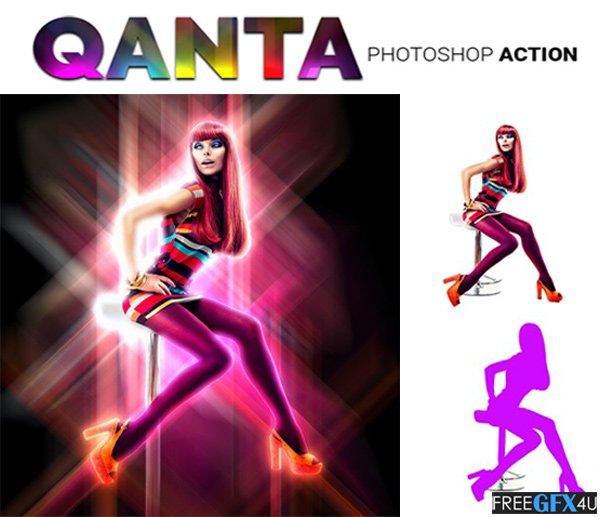 QANTA - Neon light glowing Effect Actions