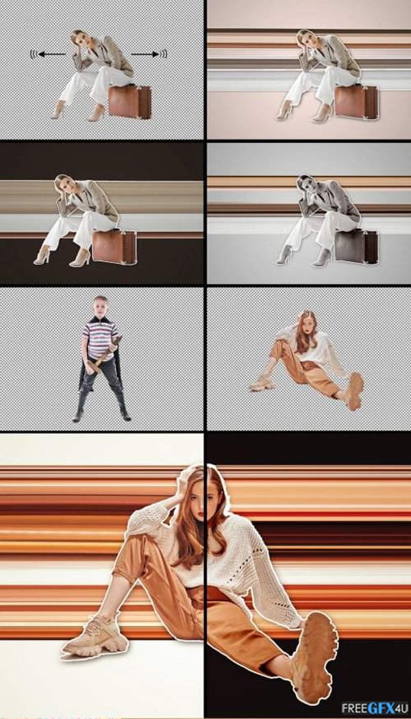 Stretched Image Color Scheme Effect Mockup Stretched Image Color Scheme