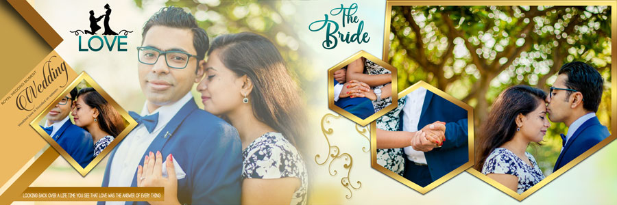 Modern Pre-Wedding Photo Book Grid PSD Modern Pre-Wedding Photo Book Grid PSD 12x36 size