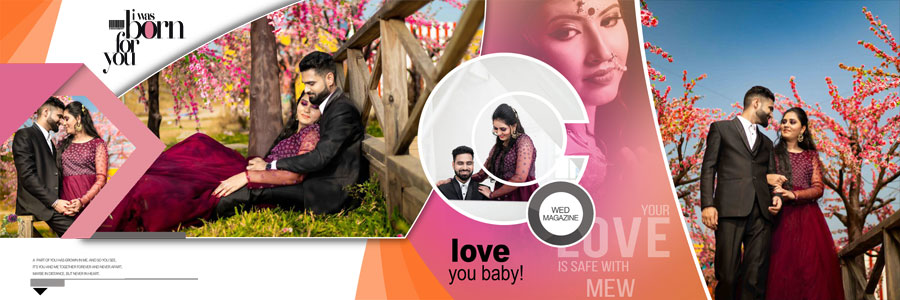 Cinematic Pre-Wedding 12x36 Album Design Cinematic Pre-Wedding 12x36 Album Design PSD Sheets