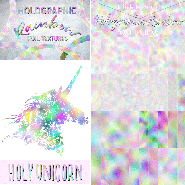 Holographic Rainbow Foil Textures