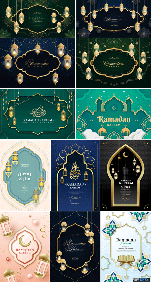 15 Vector Ramadan Kareem Beautiful Templates