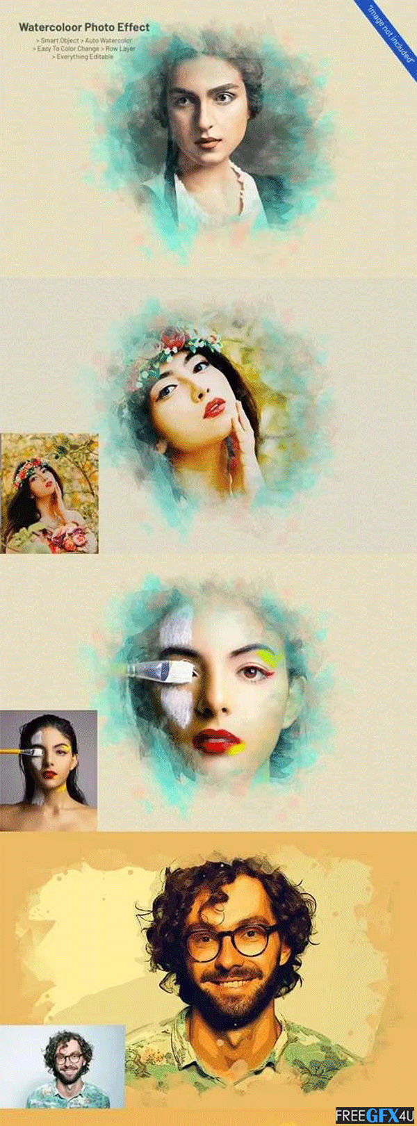 2 Watercolor Photo Effects