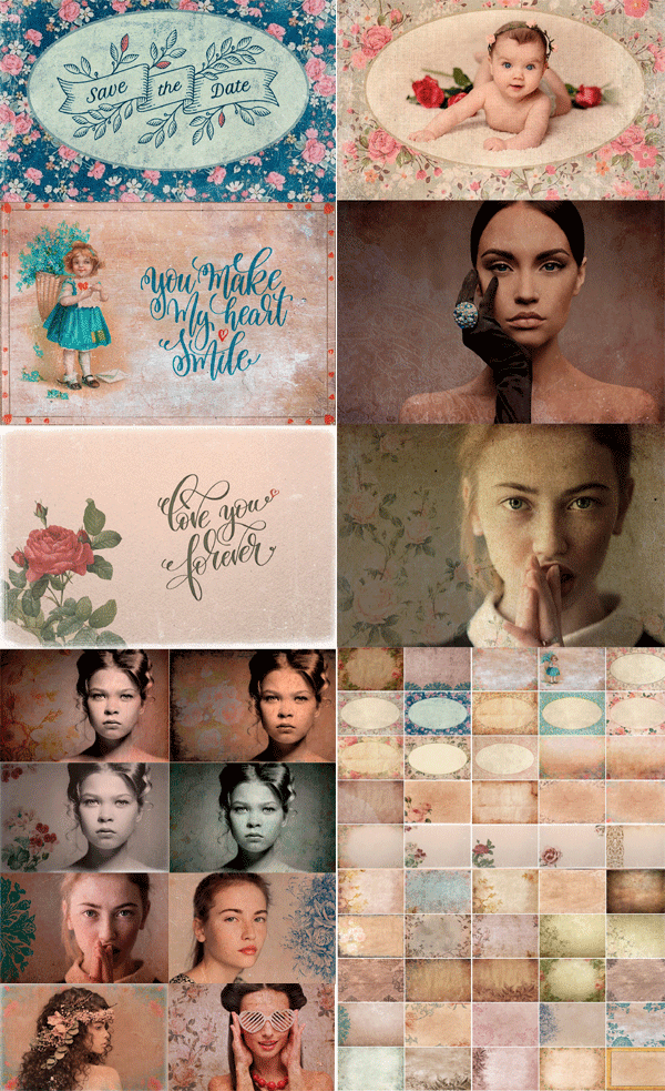 Vintage Backgrounds & Overlays