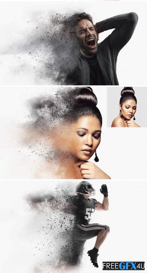 Dispersion Photo Effect with Smoke and Dust Mockup Dispersion Photo Effect with Smoke and Dust