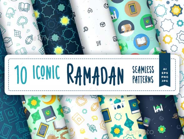 Iconic Ramadan Seamless Patterns