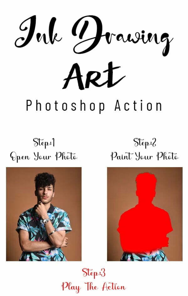 Ink Drawing Art Photoshop Action Ink Drawing Art Photoshop Action