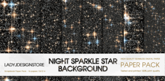 Night Sparkly Sky Stars Background