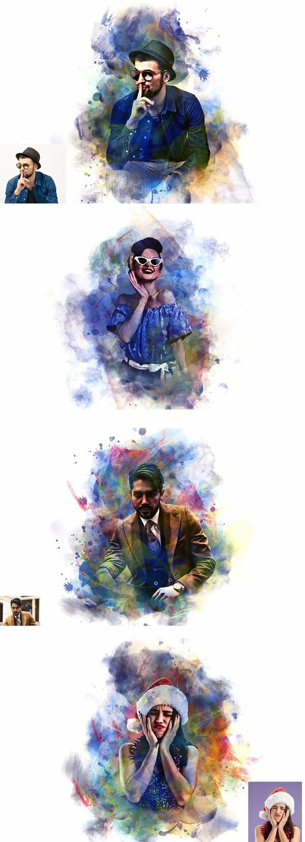 CreativeMarket - Pro Watercolor Effect PS Action Pro Watercolor Effect Action