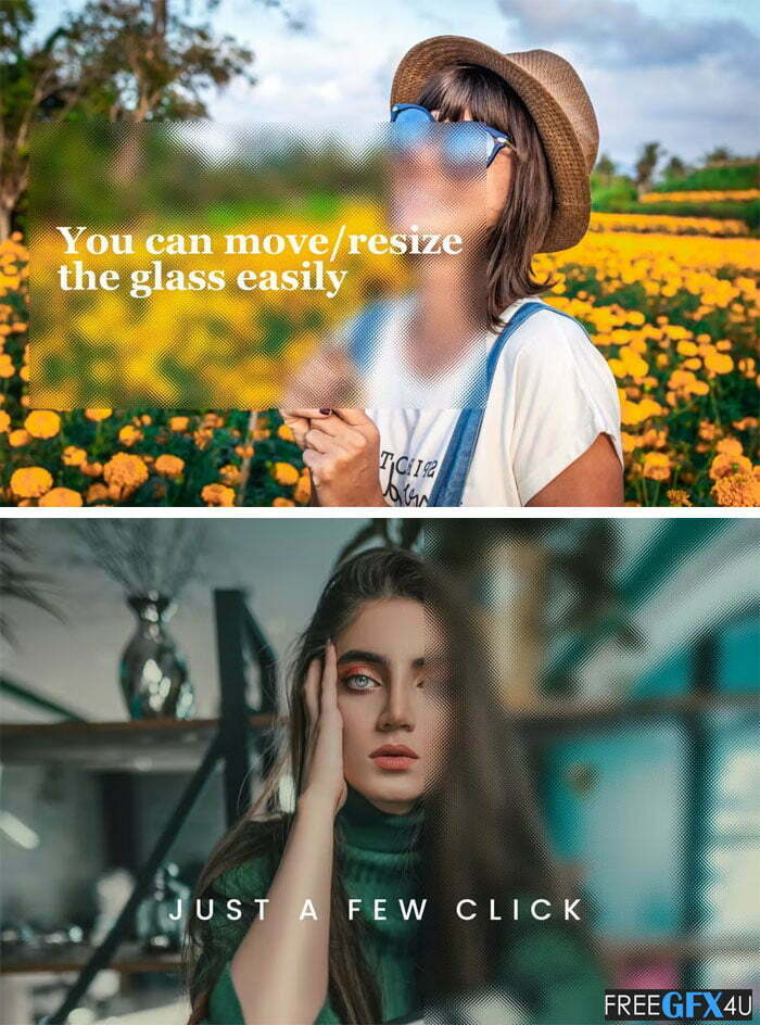 Tiny Lens Glass Overlay Photo Effect