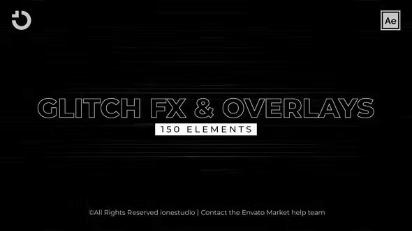 Videohive 150+ Glitch FX & Overlays 37061345 150+ Glitch FX & Overlays