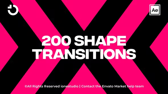 200+ Shape Transitions For AE Projects