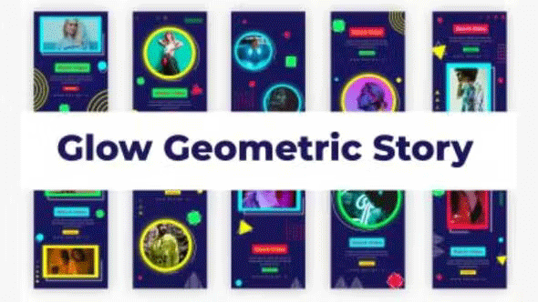 Videohive - Glow Geometric Stories Glow Geometric Stories