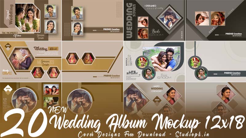 20 New Wedding Album Mockup 12x18 Cover Designs Free Download