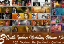 33 South Indian Wedding Album 12x36 PSD Templates Free Download