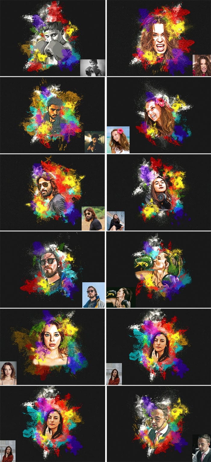 CreativeMarket -Effect Halftone Photoshop Action Effect Halftone Photoshop Action