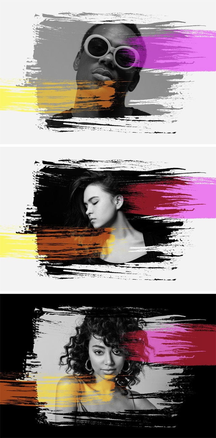 CreativeMarket - Paint Stroke Photo Effect Paint Stroke Photo Effect