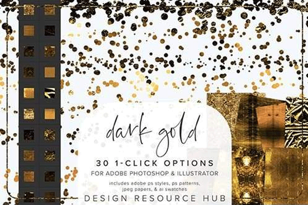 Dark Golds Photoshop Layer Styles