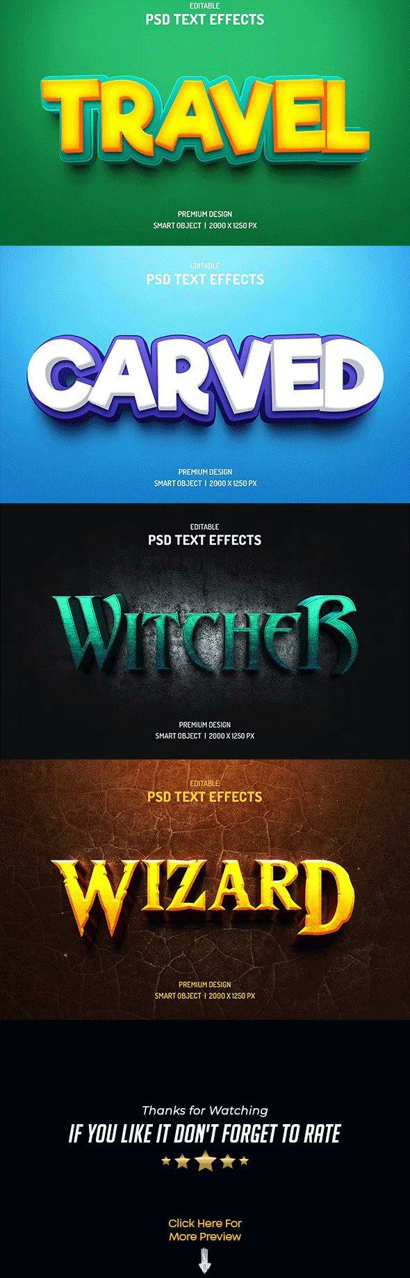 3D Photoshop Text Effects Pack