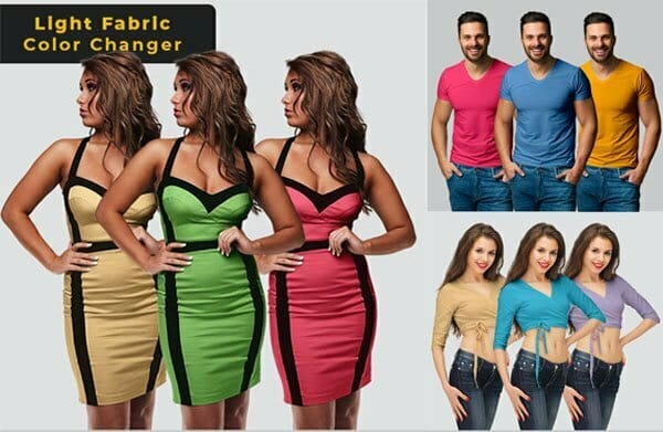 Light Fabric Color Changer Photoshop Action Light Fabric Color Changer Action