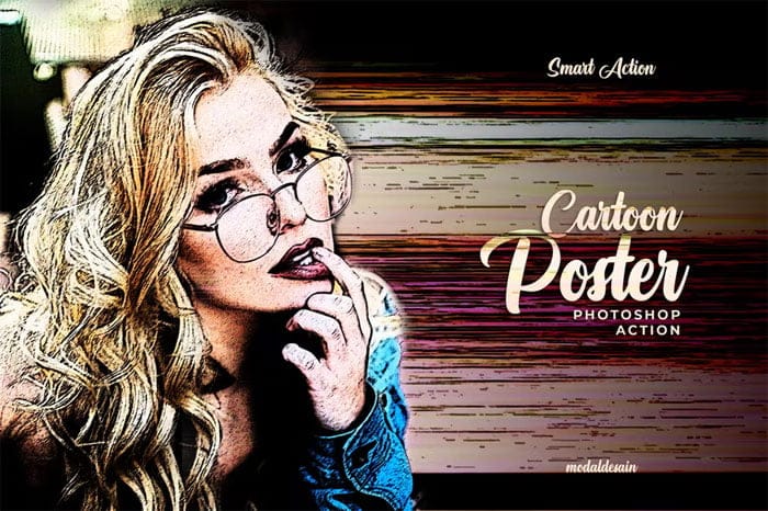 Photoshop Action - Cartoon Comic Poster Photoshop Action - Cartoon Comic