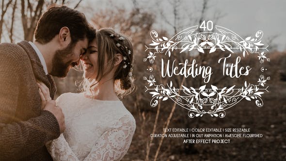 Videohive - 40 Flourish Wedding Titles For After Effects