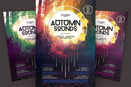 Autumn Sounds Flyer PSD Template