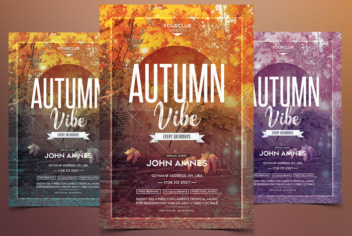Autumn Vibe Flyer PSD Template