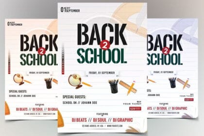 Back To School Flyer PSD Template