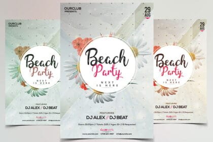 Beach Party Flyer PSD Template