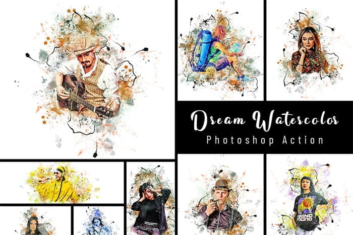 CreativeMarket - Dream Watercolor Photoshop Action Dream Watercolor Photoshop Action