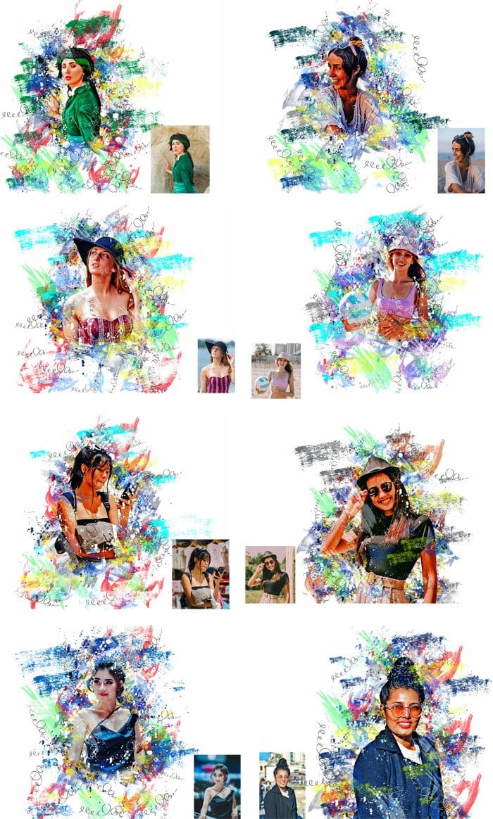 CreativeMarket - Expressive Watercolor PS Action Expressive Watercolor PS Action